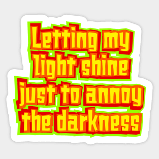 letting my light shine Sticker